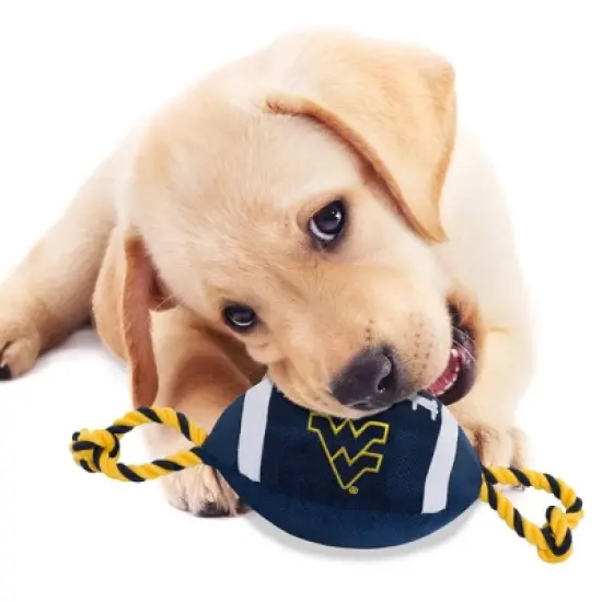 NCAA West Virginia Mountaineers Nylon Football Dog Toy image {3}