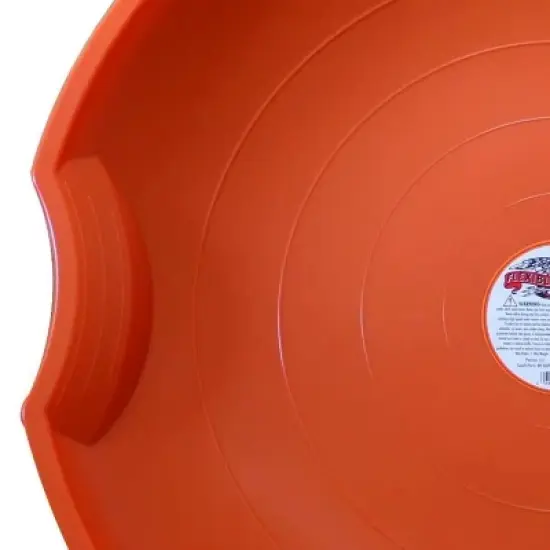 Paricon 626-O Flexible Flyer Round Flying Saucer Disc Racer Polyethylene Snow Sled Toboggan, for Ages 4 and Up, 26 Inch Diameter, Orange (3 Pack) image {4}