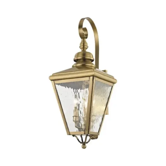 Livex Lighting Cambridge 3 - Light Wall Light in  Antique Brass image {6}