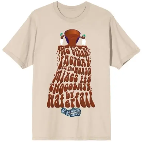 Willy Wonka & The Chocolate Factory Chocolate Waterfall Natural T-Shirt image {7}