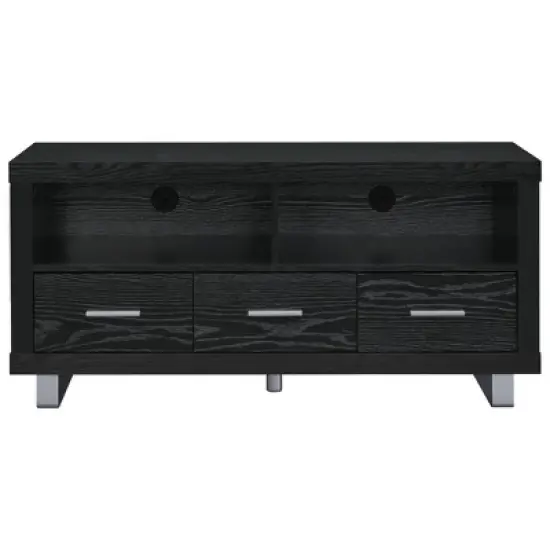 Alton 3 Drawer TV Stand for TVs up to 55" Black Oak - Coaster image {3}