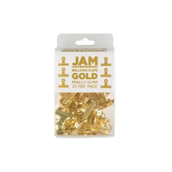 JAM Paper Bulldog Clip Gold 373933553B image {5}