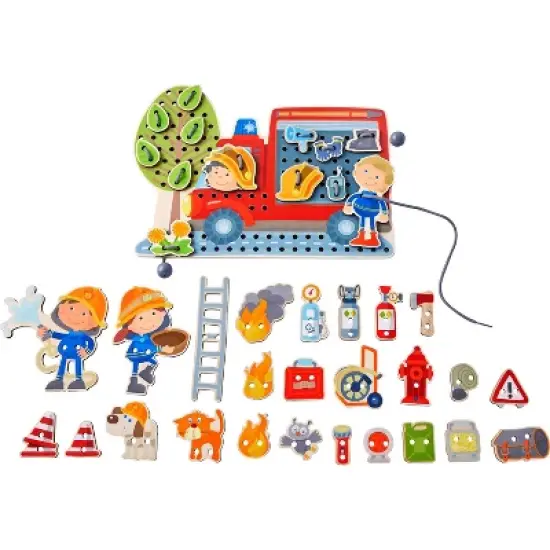 HABA Fire Engine Rescue Themed Threading Game image {1}