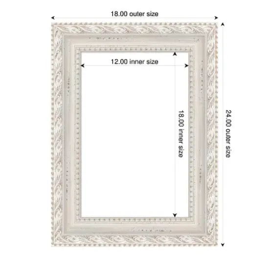 Amanti Art Opera Off White Framed Dry Erase Magnetic Board image {4}