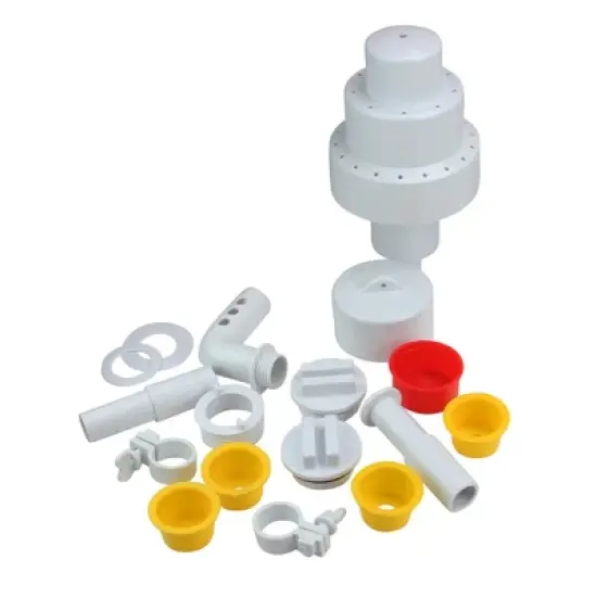 Pool Central 3-Tier Floating Grecian Pool Fountain with Connection Kit 11.75" - White image {2}