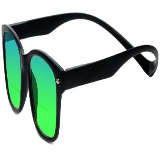 Magz Greenwich Magnetic Front Connecting Polarized Sun OR Bi-Focal Sunglasses in Rainbow Stripe Multi-Color Black image {9}