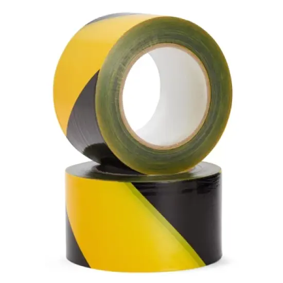 Stockroom Plus 2 Pack Caution Tape Roll, Black and Yellow Stripes, High Visibility Barricade Tape, 2.8 In Wide, 660 Ft Rolls image {5}