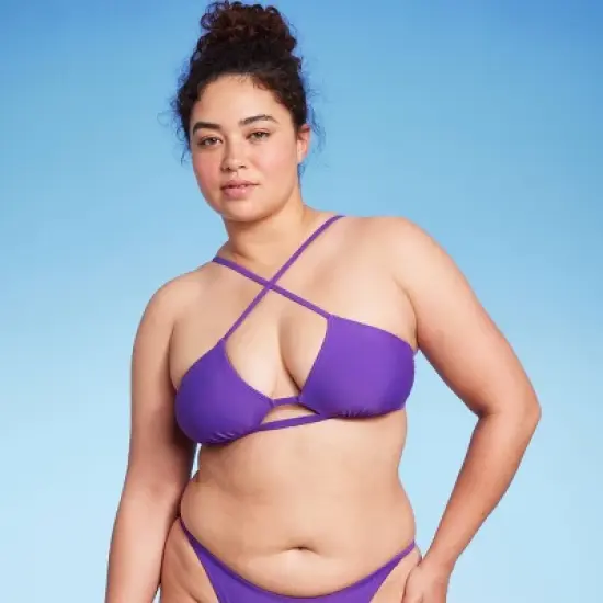 Women's Cut Out Cross Front Bralette Bikini Top - Wild Fable&trade; image {10}