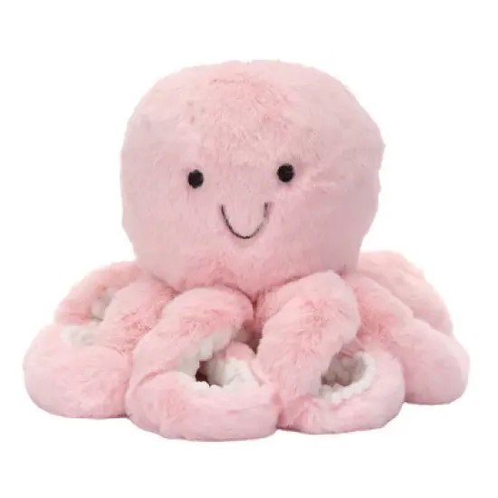 Lambs & Ivy Sea Dreams Pink Plush Octopus Stuffed Animal Toy - Bubbles image {1}