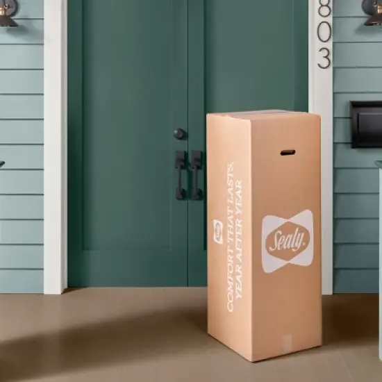 Sealy 10 Inch Essentials Hybrid Mattress in a Box with Best of Both Worlds Cooling Memory Gel Foam and Encased Coils in Twin XL Size, White image {4}