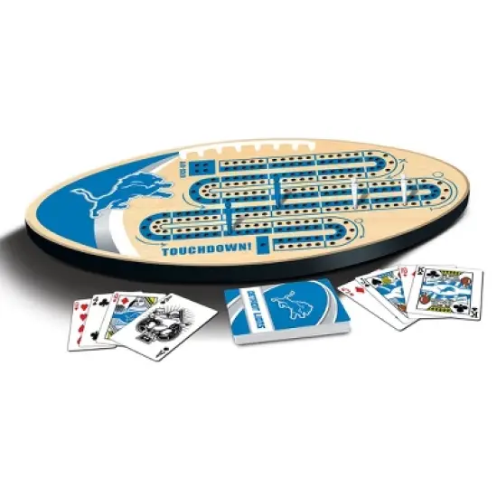 MasterPieces Officially Licensed  NFL Detroit Lions Wooden Cribbage Game for Adults image {2}