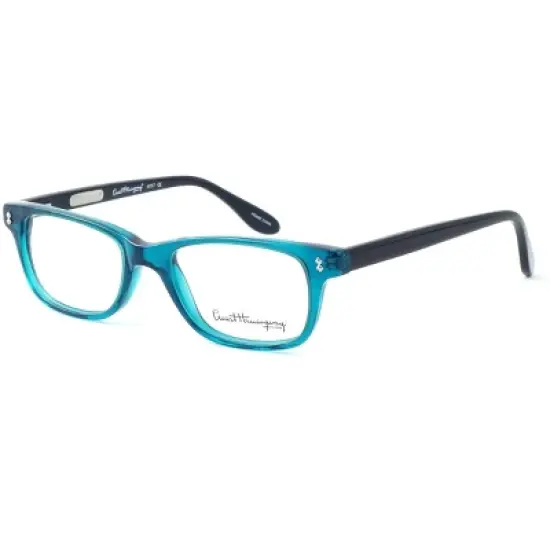 Ernest Hemingway Designer Reading Glasses H4617 (Small Size) in Teal-Black 48mm image {5}