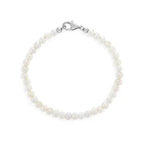 Girl's Small Freshwater Cultured Pearl Bracelet Sterling Silver - In Season Jewelry image {6}