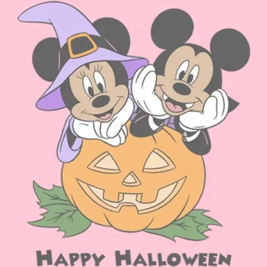 Girl's Disney Halloween Vampire Mickey & Minnie T-Shirt image {1}