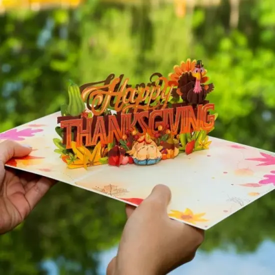 Paper Love 3D Happy Thanksgiving Pop Up Greeting Card image {2}