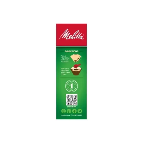 Melitta 100ct Coffee Filters - Natural Brown: Compatible with 4-6 Cup Makers, Disposable Paper image {2}