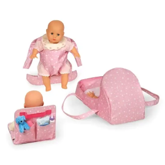 First Class 5-Piece Doll Travel Set - Pink/Stars image {4}