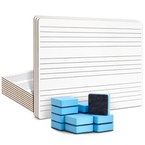 Bright Creations 12 Pack Music Staff Whiteboards with Erasers, Dry Erase Lapboards, 9 x 12 In image {8}