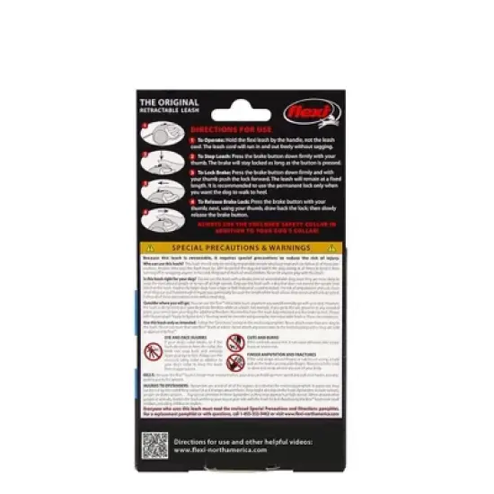 Flexi Fun Retractable Dog Leash - Black  (10-16 ft) image {2}