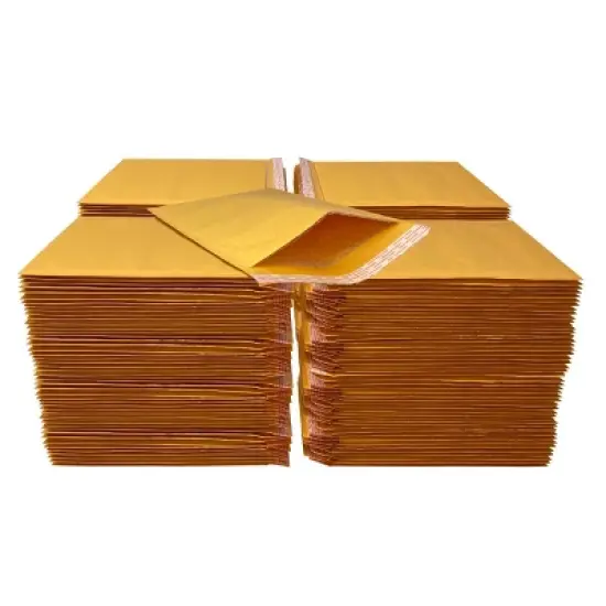 UOFFICE Pack of 200 Kraft Bubble Mailers 10.5" x 16" - #5 Self-Sealing Padded Envelopes image {5}