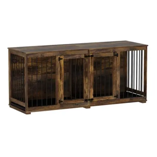 Famapy Large Furniture Style Dog Crate 70" Dog Crate with Tray and Divider image {3}