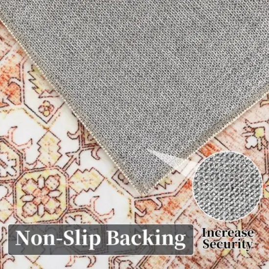Area Rug Washable Rug Vintage Bohemian Rug, Ultra Soft Area Rugs for Bedroom Living Room Dining Room image {4}