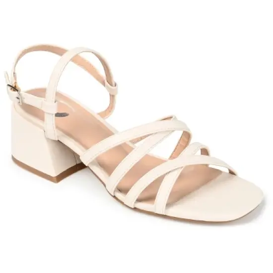 Journee Collection Womens Kempsy Open Square Toe Block Heel Sandals image {9}