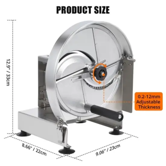 Commercial Vegetable Slicer Manual Potato Tomato Slicing Machine Onion Slicer Stainless Steel Vegetable Cutter Fruit Slicer image {3}