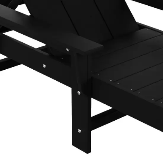 WestinTrends Ashore Modern Reclining Chaise Lounge With Arms & Wheels image {8}