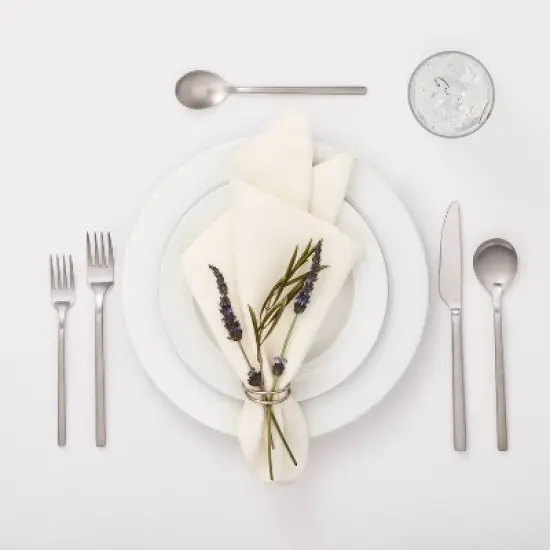 20pc Ashby Flatware Set Silver - Threshold&trade;: Stainless Steel Silverware, Service for 4, Forks Spoons Knives Set image {1}