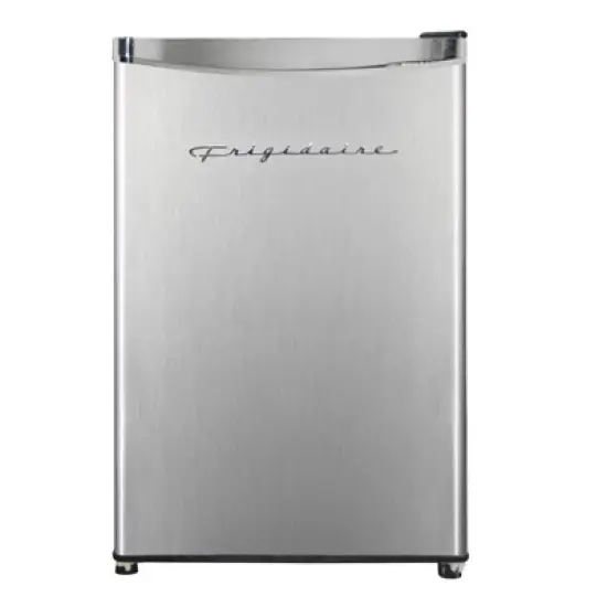 Frigidaire 3.2 cu ft Single-Door Refrigerator - Platinum: Small Beverage Fridge, Stainless Steel, Low Noise, Reversible Door image {4}