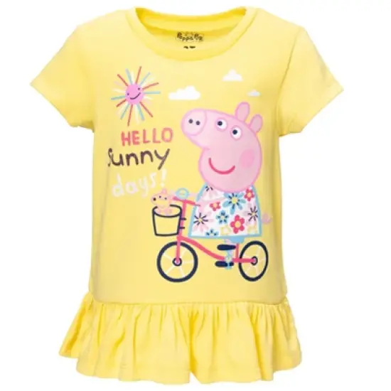 Peppa Pig Girls Graphic T-Shirt and Shorts Set Toddler image {2}
