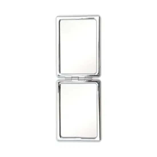 Unique Bargains Women Medium Rectangular Shape Handheld Mirror Pink 1 Pc image {4}