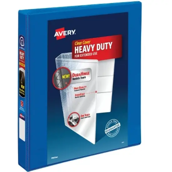 Avery Heavy-Duty View 3 Ring Binder, 1" One Touch Slant Rings, 1 Pacific Blue Binder (79720) image {7}