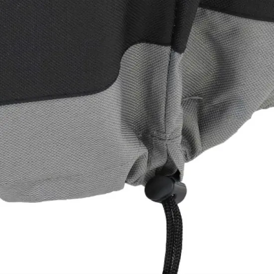 Sunnydaze Outdoor Heavy-Duty Weather-Resistant 300D Polyester Round 2-Tone Fire Pit Cover - Gray and Black image {2}