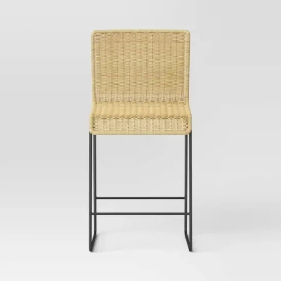 Chapin Modern Woven Counter Height Barstool with Metal Legs - Threshold&trade; image {2}