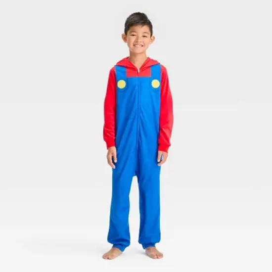 Boys' Super Mario Uniform Union Suit - Red/Blue image {2}