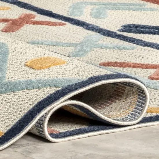 nuLOOM In&eacute;s Bohemian Lined Indoor/Outdoor Patio Area Rug image {3}