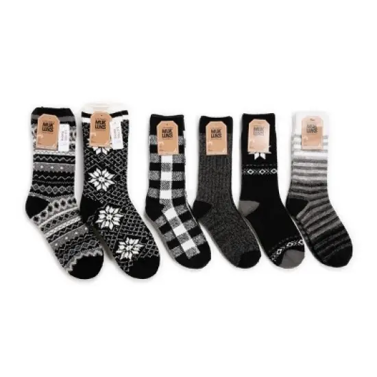 MUK LUKS Qomen's Sock 6 pair pack Microfiber Crew Returns image {1}