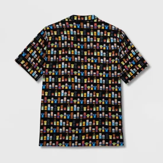 Men's Disney 100 Unified Characters Woven Button-Up Shirt - Black - Disney Store image {1}