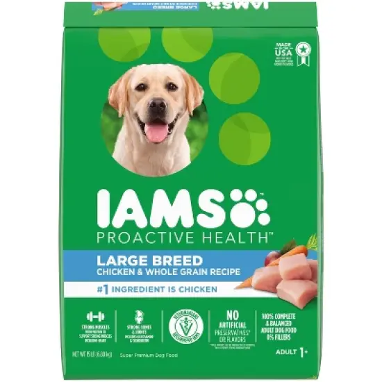 IAMS Proactive Health Chicken & Whole Grains Recipe Large Breed Adult Premium Dry Dog Food image {7}