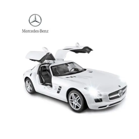 Link 1:14 RC Mercedes Benz SLS Remote Control Car With Gull Wing Doors And Lights - White image {1}