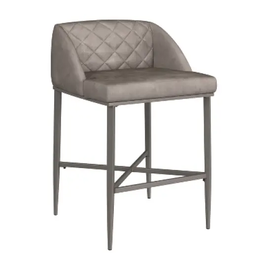 Set of 2 Phoenix Non Swivel Counter Height Barstool Gray - Hillsdale Furniture image {5}