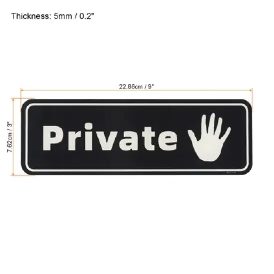 Unique Bargains Acrylic Self-Adhesive Office Business Private Door Sign image {1}