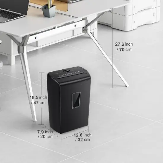 Bonsaii 10-Sheet Cross Cut Paper Shredder, 5.5 Gal Wastebasket with Transparent Window, P4 Security Level image {5}