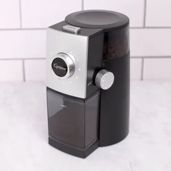 Capresso Coffee Disk Burr Grinder Grind Select &ndash; Black/Silver 597.04": 15 Settings, Espresso & Coffee Bean Grinder image {7}