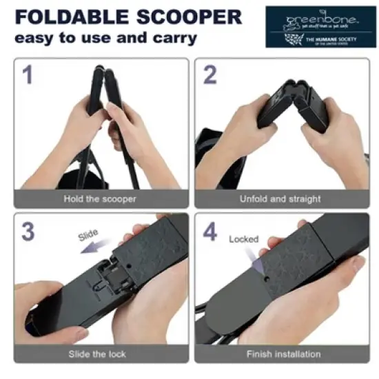 The Humane Society by Greenbone Foldable Waste Scooper - Premium Quality image {4}