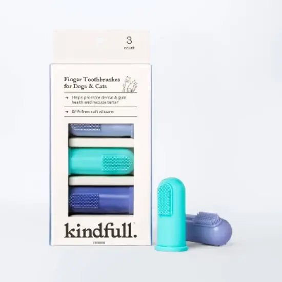 Dog and Cat Finger Toothbrushes - 3pk - Kindfull&trade; image {3}