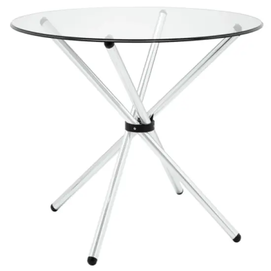 Baton Round Dining Table Clear - Modway image {2}