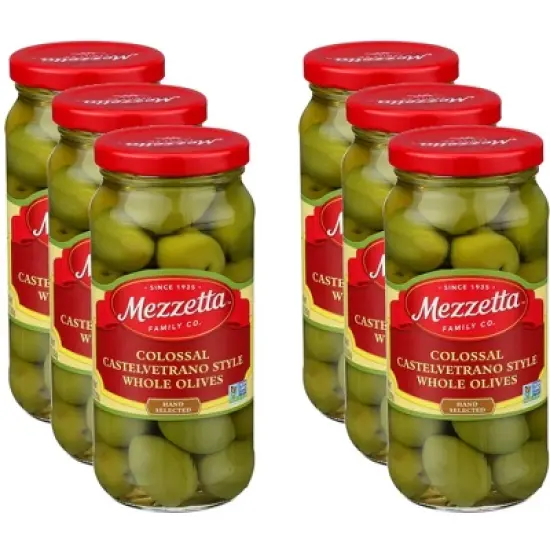 Mezzetta Colossal Castelvetrano Style Pitted Olives - Case of 6 - 10 oz image {2}
